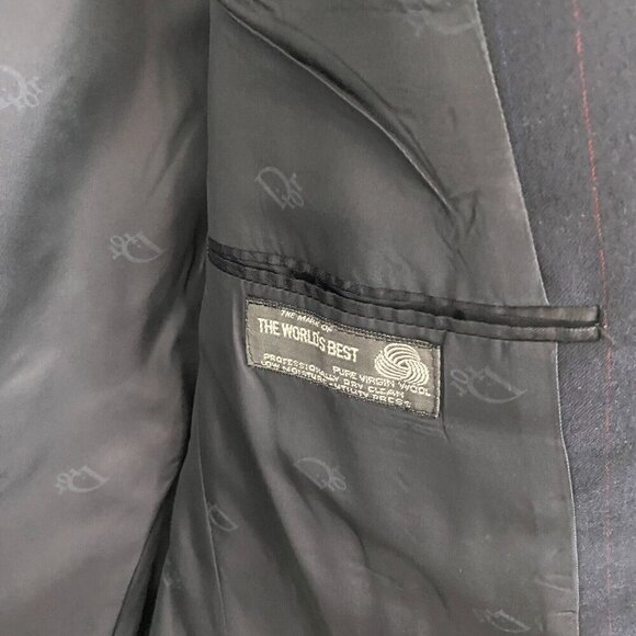 Christian Dior Monsieur Pure Virgin Wool Blazer 40R Blue Suit Jacket Sport Coat - Picture 16 of 16